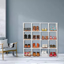 Estante de almacenamiento de madera para casa de muñecas en miniatura, escala 1:12, blanco, 16 estantes de rejilla, estante de pared decorativo para casa de muñecas, estantería de exhibición, casa de muñecas