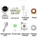 3mp casa cubo wifi câmera panorâmica hd 180 °  câmera de segurança de detecção de corpo