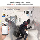 2K luz dupla colorida visão noturna detecção de corpo rastreamento automático câmera de vigilância externa sem fio icsee