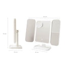 Espejo de Maquillaje Tríptico Recargable con Aumento y Luz LED Miled InnovaGoods